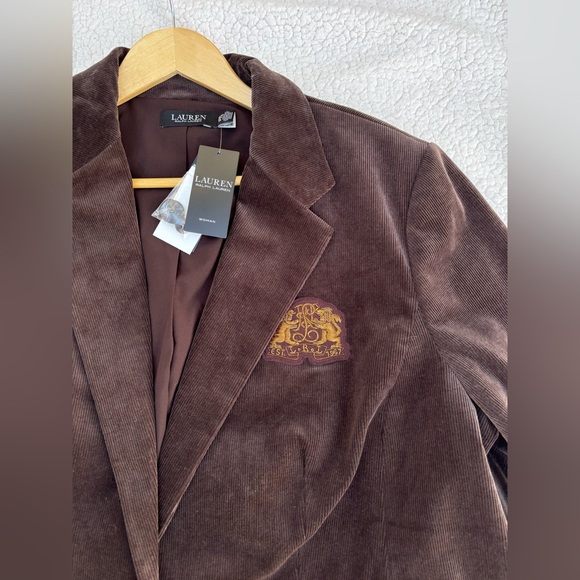 NWT Lauren Ralph Lauren Plus Size Bullion-Patch Corduroy Blazer - Picture 10 of 10